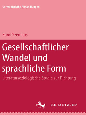 cover image of Gesellschaftlicher Wandel und sprachliche Form